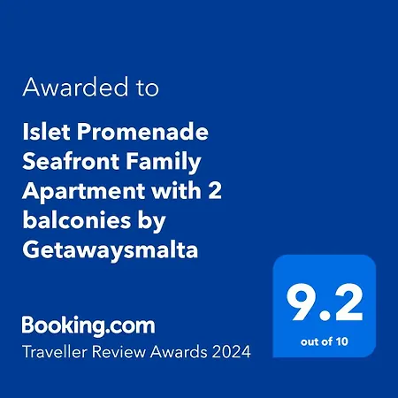 Islet Promenade Seafront Family With 2 Balconies By Getawaysmalta *
